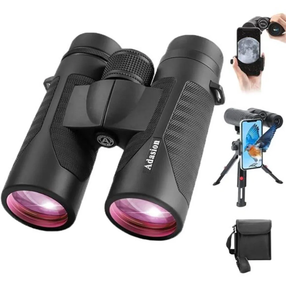 12x42 HD Binoculars with Universal Phone Adapter - Waterproof Binoculars